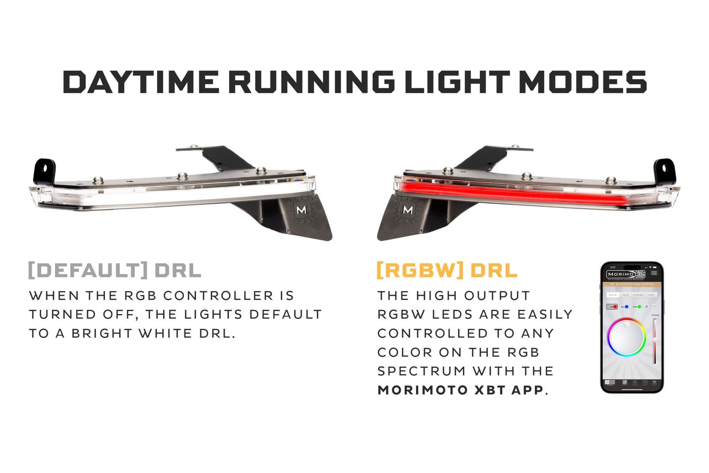 Morimoto Jeep JL / JT XRGB Fender Flare Chop Kit (Set) - Sidemarker DRL & Signals - Morimoto