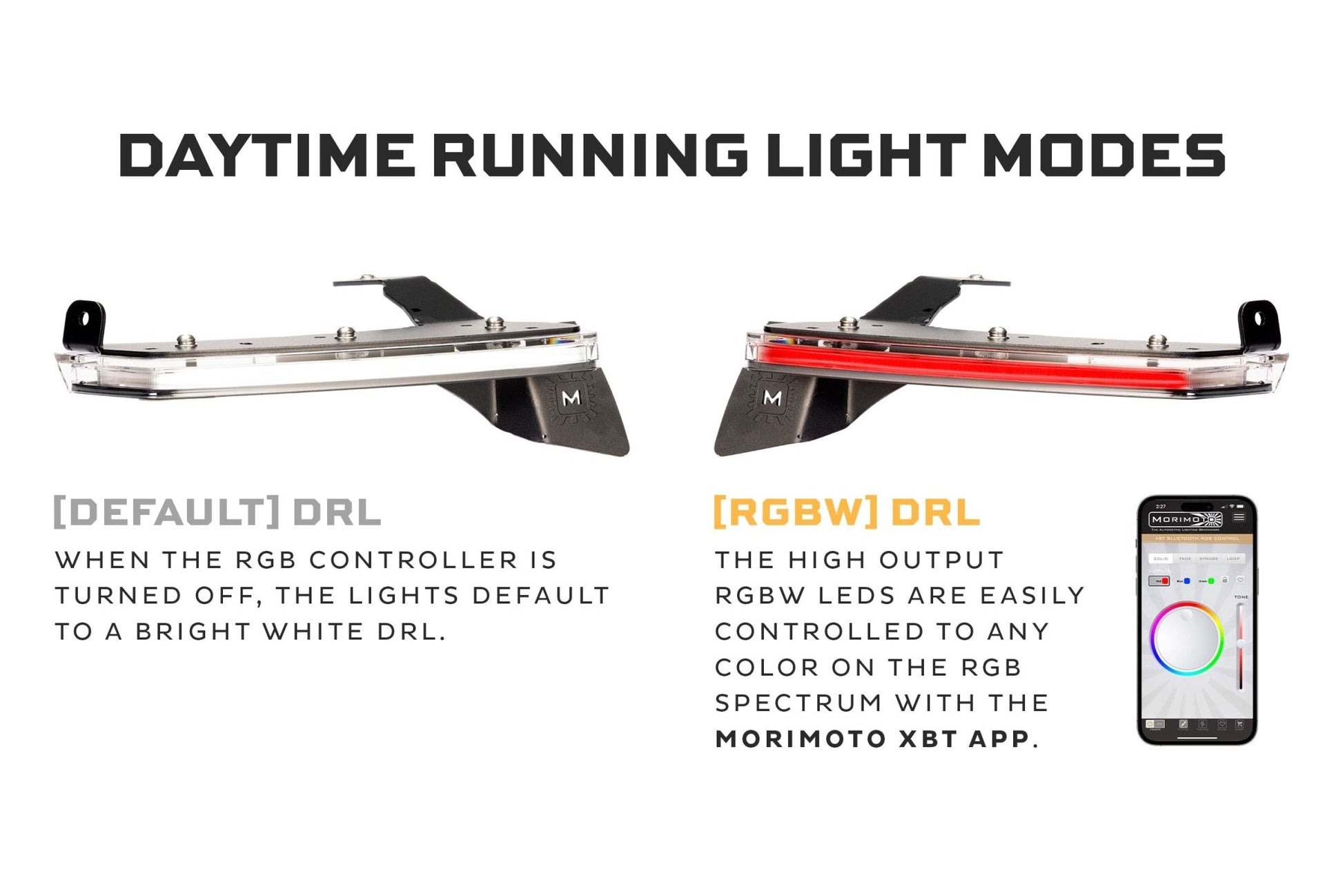 Morimoto Jeep JL / JT XRGB Fender Flare Chop Kit (Set) - Sidemarker DRL & Signals - Morimoto