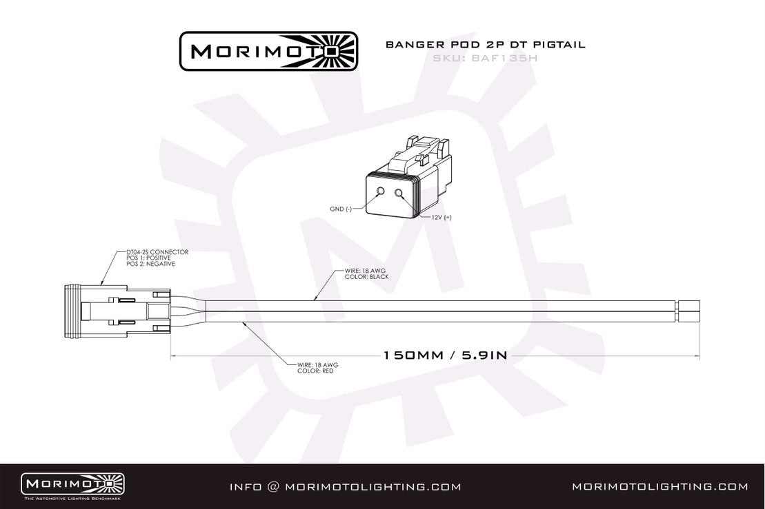 Morimoto Off - Road DT - Extension Harness - Wiring - Morimoto