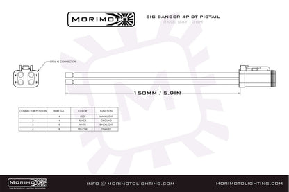 Morimoto Off - Road DT - Extension Harness - Wiring - Morimoto