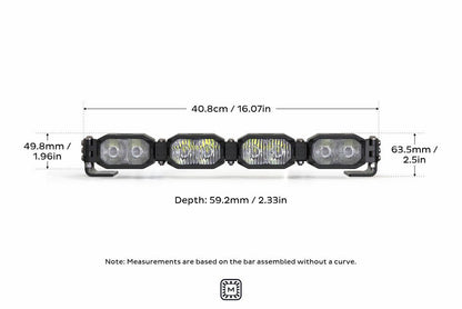 Morimoto Single - Row BangerBar Off - Road LED Light Bar: 4 Pod / 16" - LED Light Bars - Morimoto