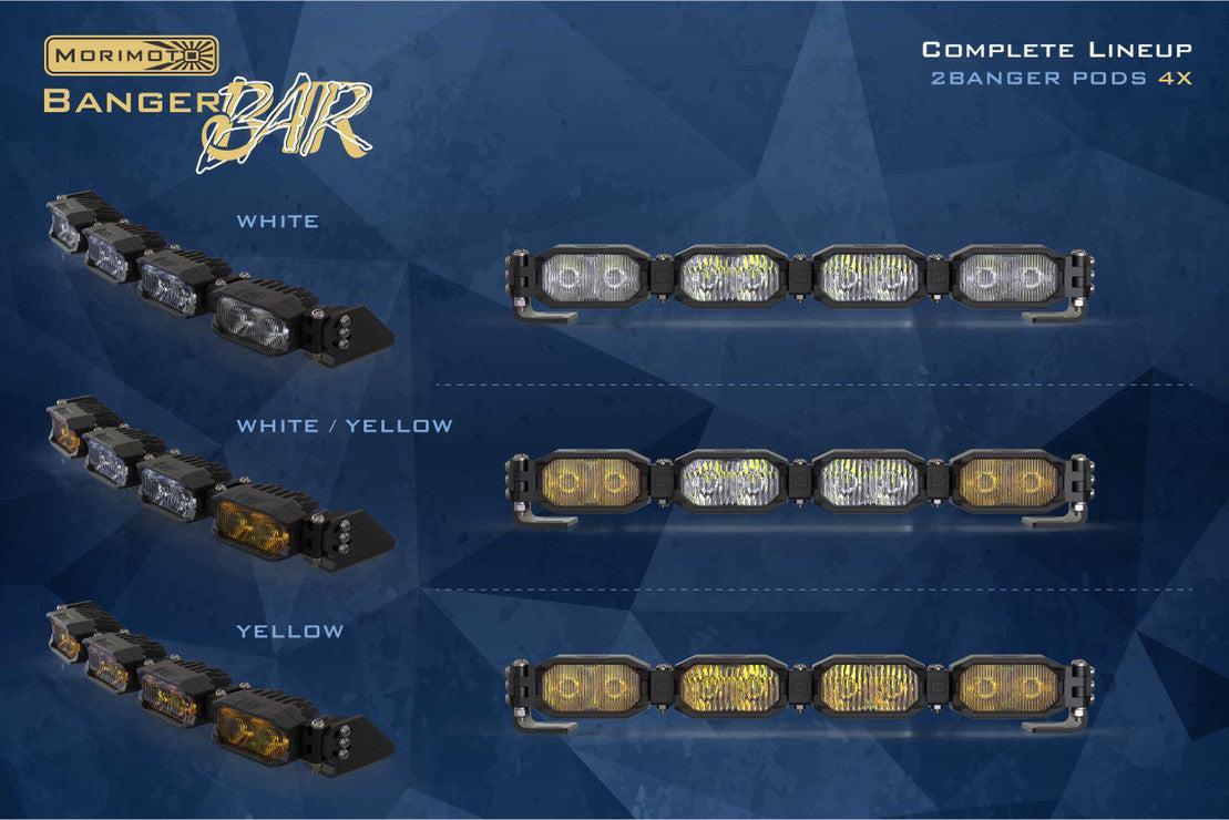 Morimoto Single - Row BangerBar Off - Road LED Light Bar: 6 Pod / 24" - LED Light Bars - Morimoto