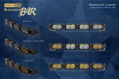 Morimoto Single - Row BangerBar Off - Road LED Light Bar: 6 Pod / 24" - LED Light Bars - Morimoto