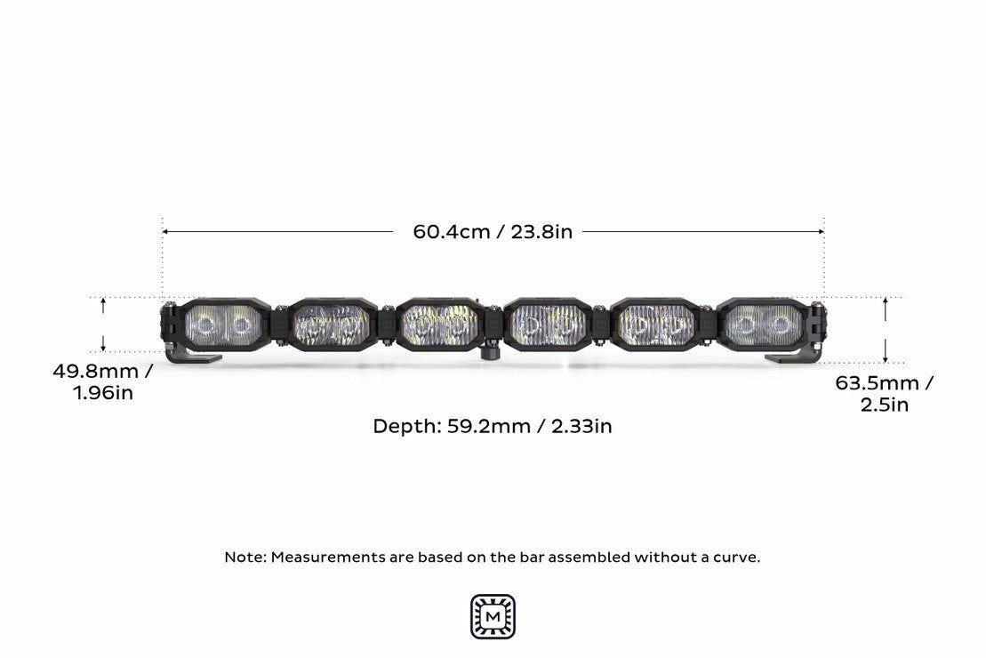 Morimoto Single - Row BangerBar Off - Road LED Light Bar: 6 Pod / 24" - LED Light Bars - Morimoto