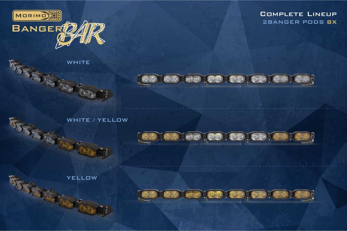 Morimoto Single - Row BangerBar Off - Road LED Light Bar: 8 Pod / 31.5" - LED Light Bars - Morimoto