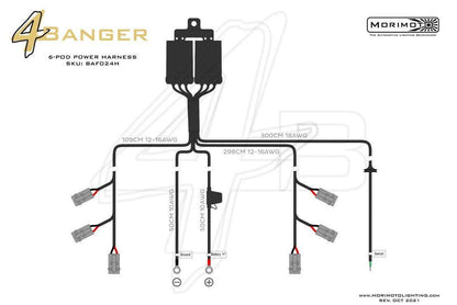 Morimoto Switched Power Harness: 6x Outputs - Switch and Wiring - Morimoto
