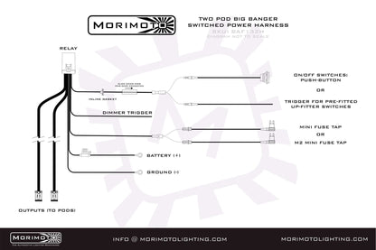 Morimoto Switched Power Harness: BigBanger (2x Pods) - Wiring - Morimoto