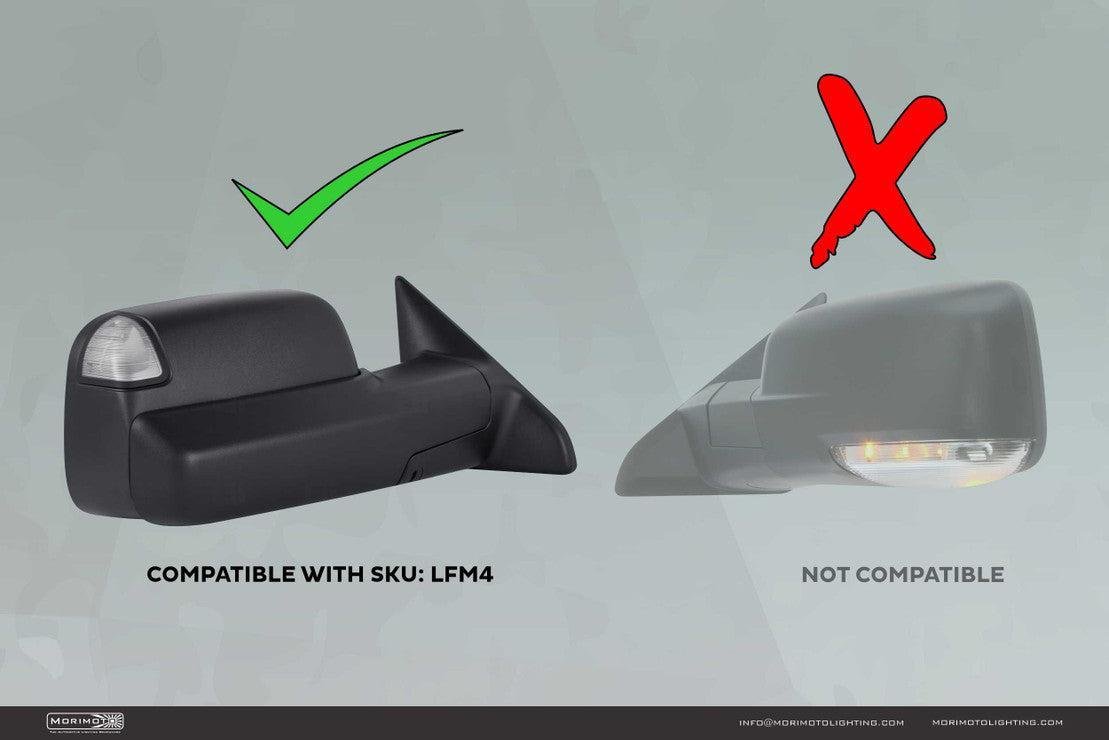 Morimoto XB LED Mirror Lights: Dodge Ram (09 - 18 / Top Corner / Pair) - Sidemarker DRL & Signals - Morimoto