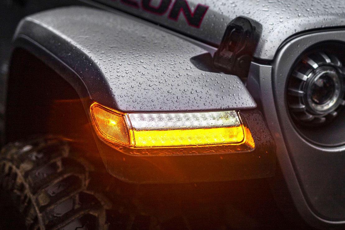 Morimoto XB LED Sidemakers: Jeep Wrangler JL (18+) (Pair / Smoked) - Sidemarker DRL & Signals - Morimoto