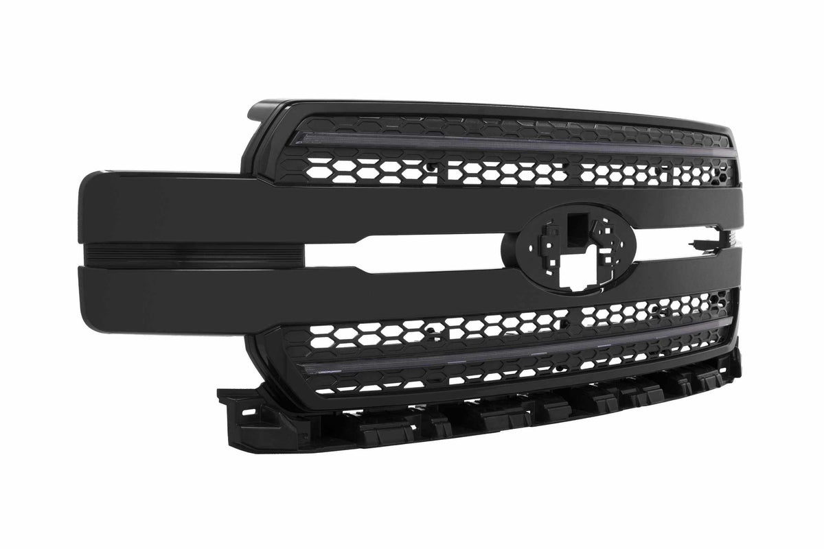 Morimoto XBG LED Grille: Ford F150 (18-20) (Paintable-Black / White DRL)