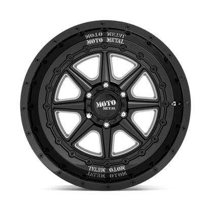 Moto Metal MO801 PHANTOM Gloss Black Milled 20x10 - 18 5x127mm 71.5mm - Wheels - Moto Metal