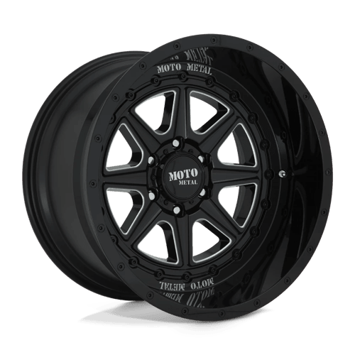 Moto Metal MO801 PHANTOM Gloss Black Milled 22x12 - 44 6x139.7mm 106.1mm - Wheels - Moto Metal
