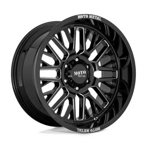 Moto Metal MO802 WARLOCK Gloss Black Milled 20x9 +18 5x127mm 71.5mm - Wheels - Moto Metal