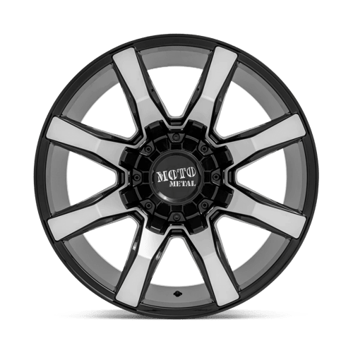 Moto Metal MO804 SPIDER Gloss Black Machined 20x10 +12 8x165.1mm 125.1mm - Wheels - Moto Metal