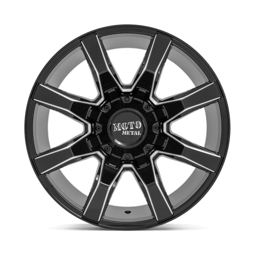 Moto Metal MO804 SPIDER Gloss Black Milled 20x10 - 18 8x165.1mm 125.1mm - Wheels - Moto Metal