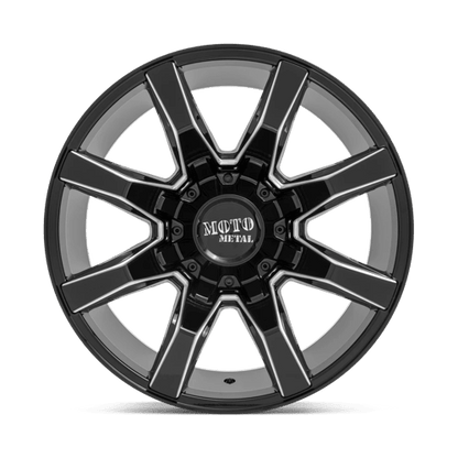 Moto Metal MO804 SPIDER Gloss Black Milled 20x9 +18 8x165.1mm 125.1mm - Wheels - Moto Metal