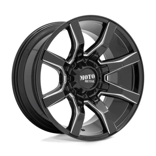 Moto Metal MO804 SPIDER Gloss Black Milled 22x10 - 18 5x127|5x139.7mm 78.1mm - Wheels - Moto Metal
