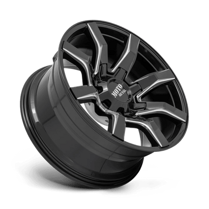 Moto Metal MO804 SPIDER Gloss Black Milled 22x12 - 44 5x127|5x139.7mm 78.1mm - Wheels - Moto Metal