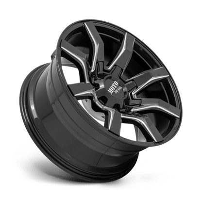 Moto Metal MO804 SPIDER Gloss Black Milled 22x12 - 44 6x135|6x139.7mm 106.1mm - Wheels - Moto Metal