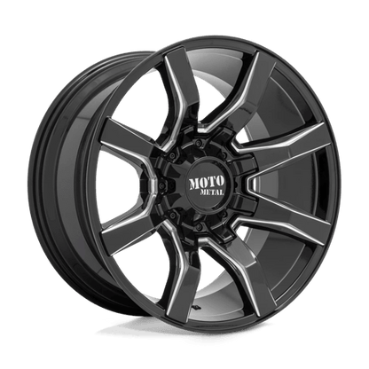 Moto Metal MO804 SPIDER Gloss Black Milled 22x12 - 44 6x135|6x139.7mm 106.1mm - Wheels - Moto Metal