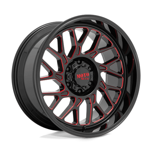 Moto Metal MO805 Gloss Black Milled W/ Red Tint 20x10 - 18 6x135mm 87.1mm - Wheels - Moto Metal