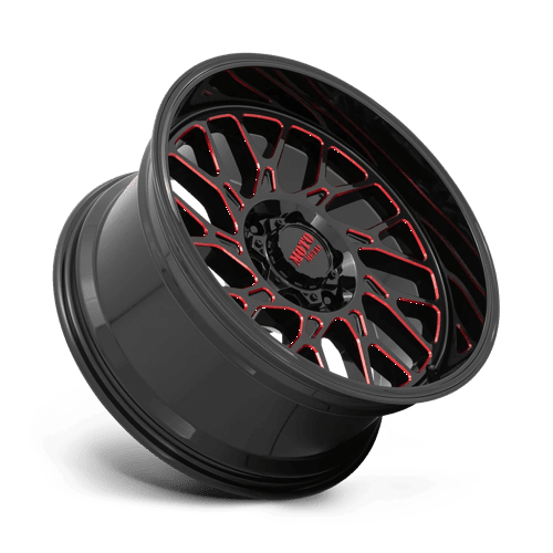 Moto Metal MO805 Gloss Black Milled W/ Red Tint 20x10 - 18 6x135mm 87.1mm - Wheels - Moto Metal