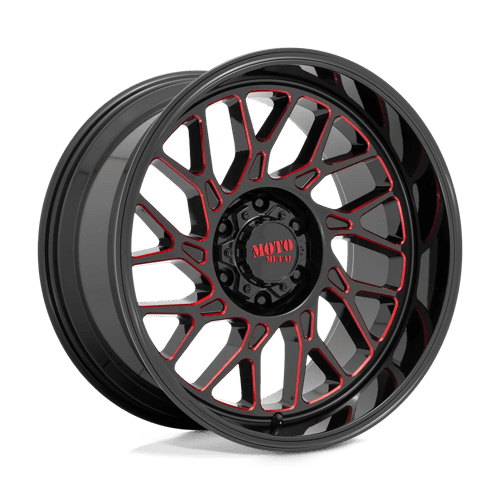 Moto Metal MO805 Gloss Black Milled W/ Red Tint 20x10 - 18 8x170mm 125.1mm - Wheels - Moto Metal