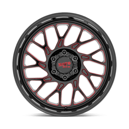 Moto Metal MO805 Gloss Black Milled W/ Red Tint 22x10 - 18 6x139.7mm 106.1mm - Wheels - Moto Metal