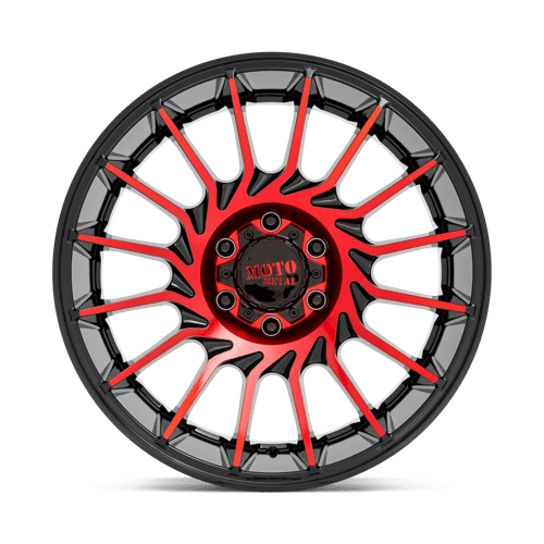 Moto Metal MO807 Gloss Black Mach W/ Red Tint 22x10 - 18 6x135mm 87.1mm - Wheels - Moto Metal