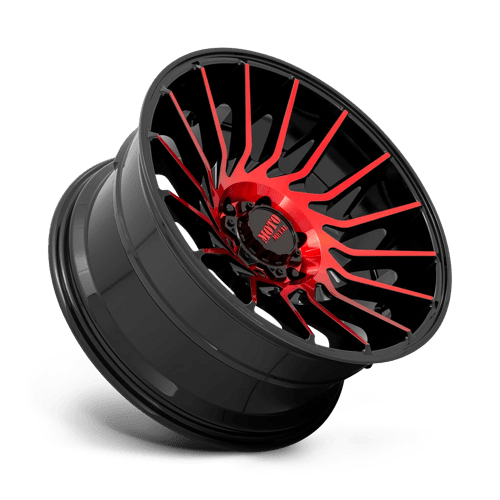 Moto Metal MO807 Gloss Black Mach W/ Red Tint 22x10 - 18 6x135mm 87.1mm - Wheels - Moto Metal