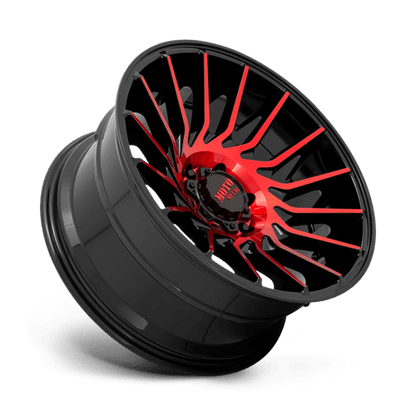Moto Metal MO807 Gloss Black Mach W/ Red Tint 22x12 - 44 8x170mm 125.1mm - Wheels - Moto Metal