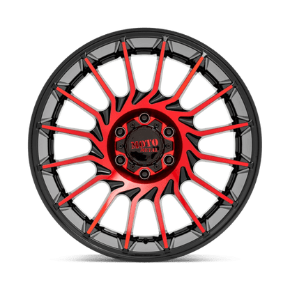 Moto Metal MO807 Gloss Black Mach W/ Red Tint 22x12 - 44 8x170mm 125.1mm - Wheels - Moto Metal