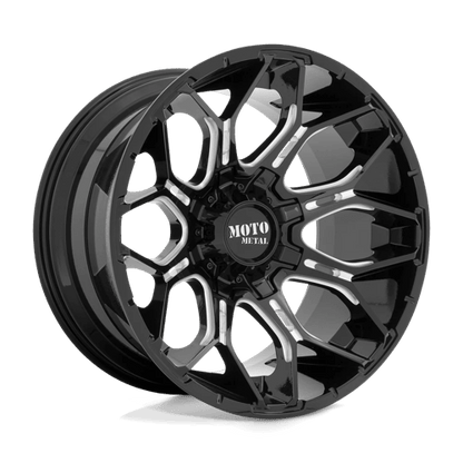 Moto Metal MO808 SNIPER Gloss Black Milled 20x10 - 18 8x165.1mm 125.1mm - Wheels - Moto Metal