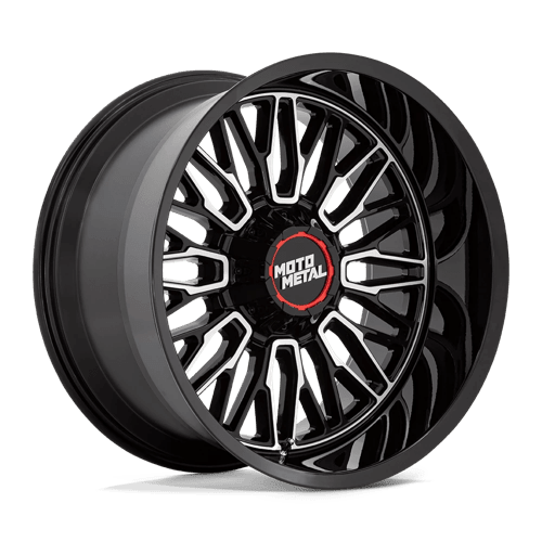 Moto Metal MO809 STINGER Gloss Black Machined 20x9 +18 8x180mm 124.2mm - Wheels - Moto Metal