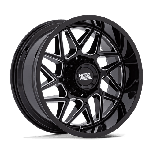 Moto Metal MO812 TURBINE Gloss Black Milled 20x9 +1 5x127mm 71.5mm - Wheels - Moto Metal