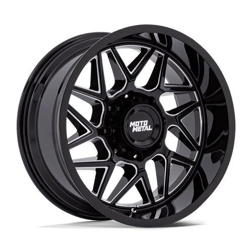 Moto Metal MO812 TURBINE Gloss Black Milled 20x9 +1 6x139.7mm 106.1mm - Wheels - Moto Metal