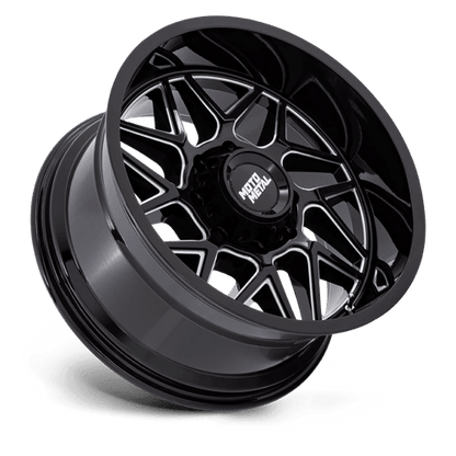 Moto Metal MO812 TURBINE Gloss Black Milled 20x9 +20 8x165.1mm 125.1mm - Wheels - Moto Metal