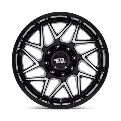 Moto Metal MO812 TURBINE Gloss Black W/ Machined Face 20x10 - 18 5x127mm 71.5mm - Wheels - Moto Metal