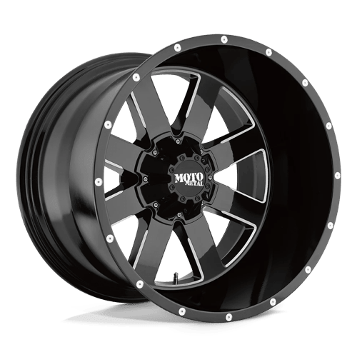 Moto Metal MO962 Gloss Black Milled 20x9 0 5x139.7|5x150mm 110.1mm - Wheels - Moto Metal