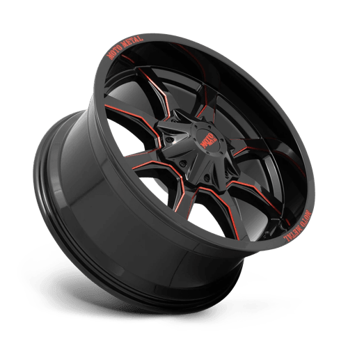 Moto Metal MO970 G - blk Milled Red Moto Metal Lp 20x10 - 18 8x170mm 125.1mm - Wheels - Moto Metal