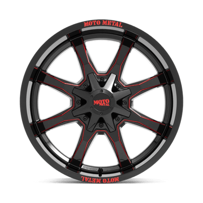 Moto Metal MO970 G - blk Milled Red Moto Metal Lp 20x10 - 18 8x170mm 125.1mm - Wheels - Moto Metal