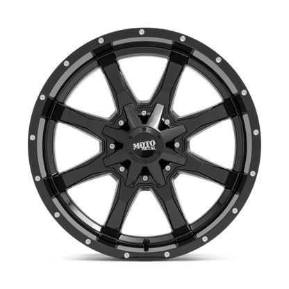 Moto Metal MO970 Gloss Black W/ Spot Milled Lip 17x9 - 12 8x165.1mm 125.1mm - Wheels - Moto Metal