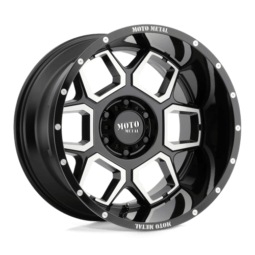 Moto Metal MO981 SPADE Gloss Black Machined 20x10 - 24 6x139.7mm 106.1mm - Wheels - Moto Metal