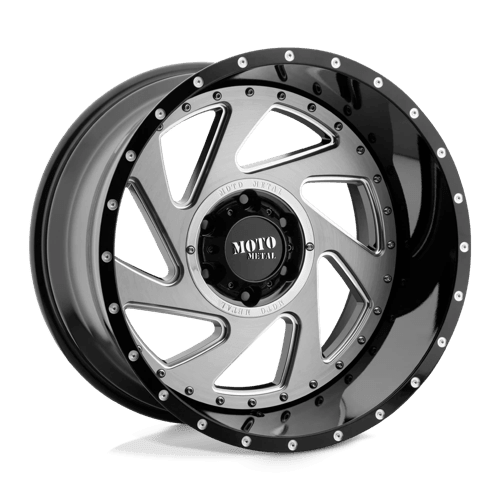 Moto Metal MO989 CHANGE UP Gloss Black Mill Brush Inserts 20x12 - 44 5x127mm 71.5mm - Wheels - Moto Metal