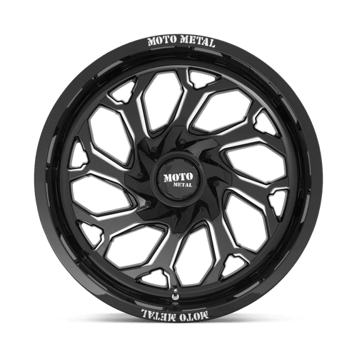 Moto Metal MO999 Gloss Black Milled 20x10 - 18 8x165.1mm 125.1mm - Wheels - Moto Metal