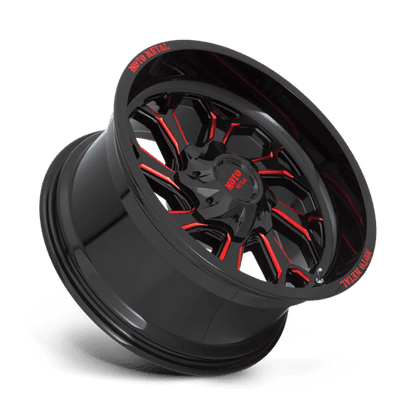 Moto Metal MO999 Gloss Black Milled W/ Red Tint 20x10 - 18 8x165.1mm 125.1mm - Wheels - Moto Metal