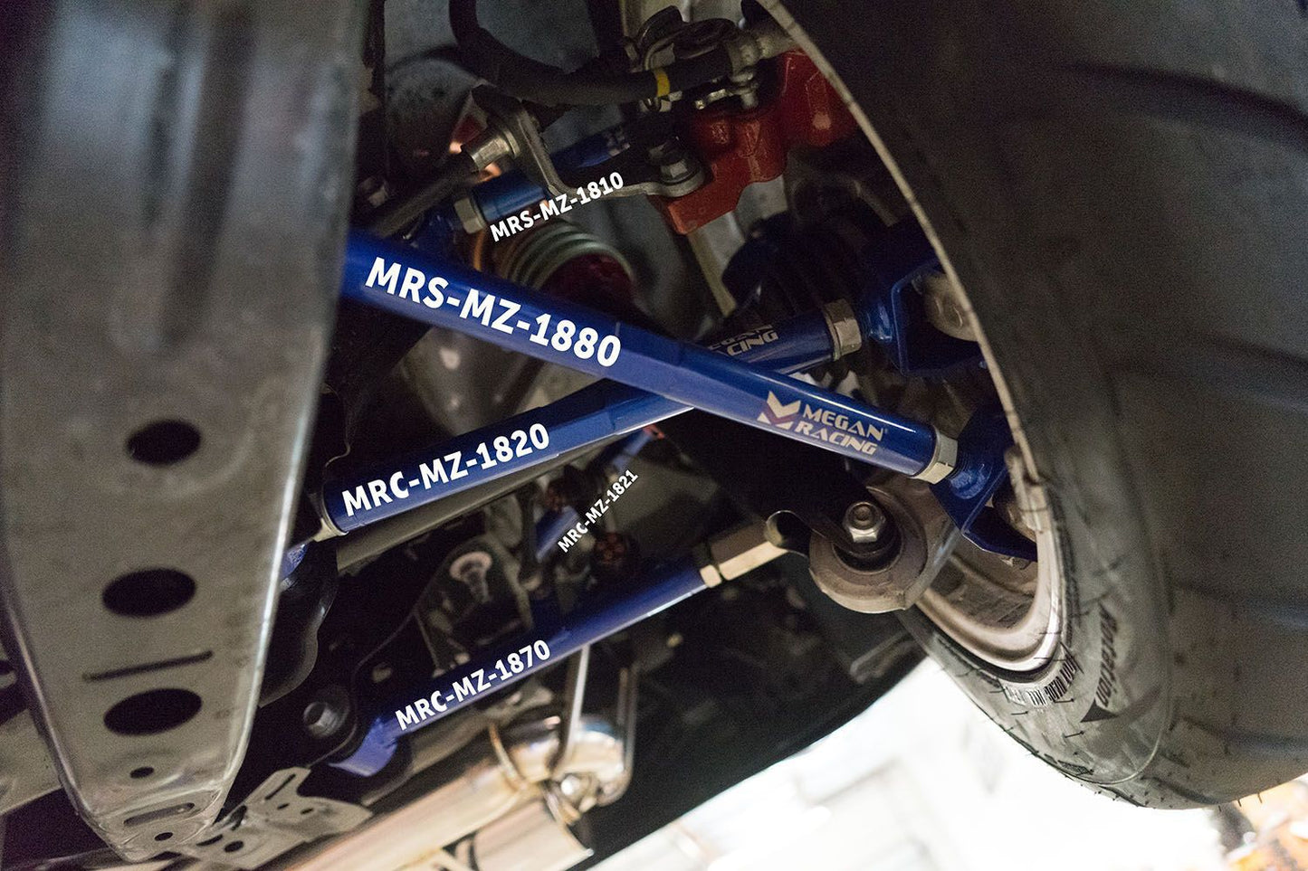 16-UP Mazda Miata Megan Racing Rear Toe Arms With Pillowball