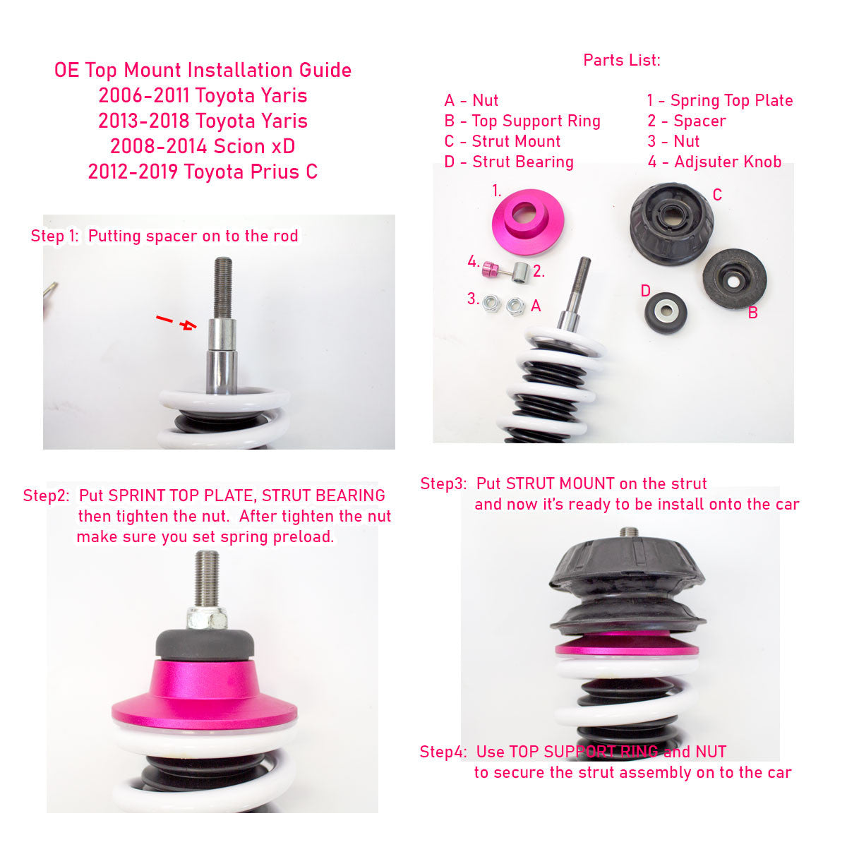 08-14 Scion Xd Megan Racing Coilovers- EZI Series