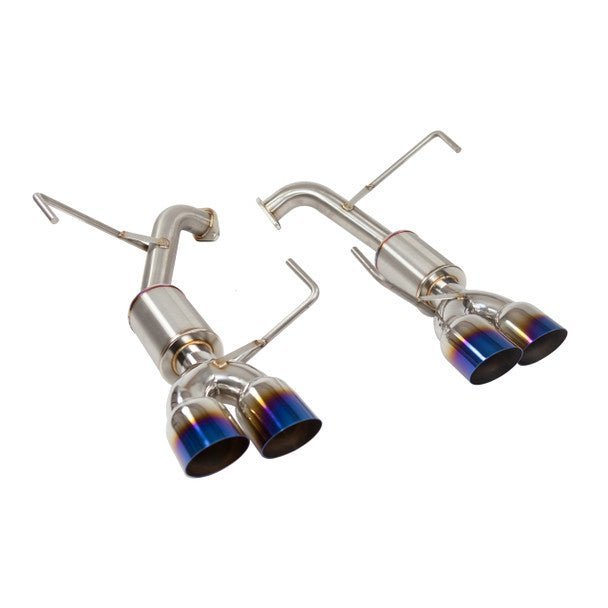 Nameless Axle Back Exhaust w/ 3.5" Single Wall Neochrome Tips & 4" Mufflers 15 - 21 WRX / 15 - 18 STI - Axle Back - Nameless Performance