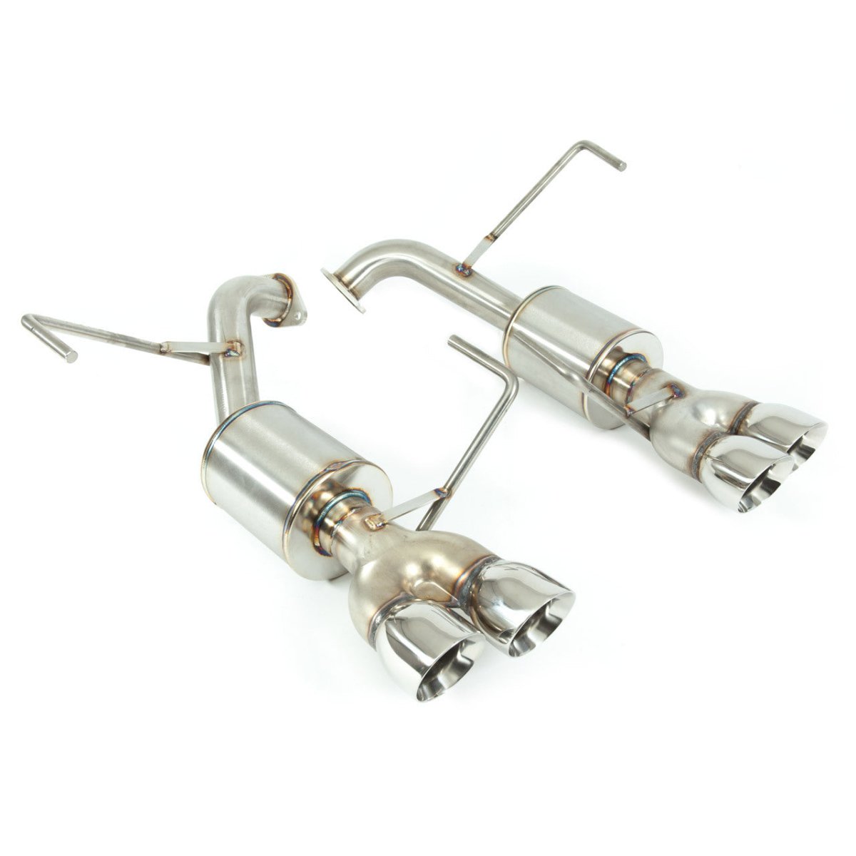Nameless Performance Axle Back 3" Double Wall Polished Tips w/ 5" Muffler 2022 - 2024 WRX - Axle Back - Nameless Performance